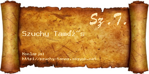 Szuchy Tamás névjegykártya